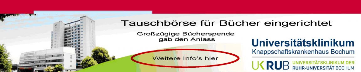 Tauschboerse fuer Buecher eingerichtet - UKRUB (Knappschaftskrankenhaus)